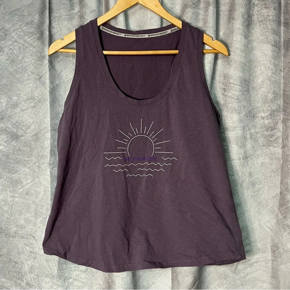 Beachbody Be Your Best Sun & Waves Purple Racerback Tank - size medium - Picture 7 of 9